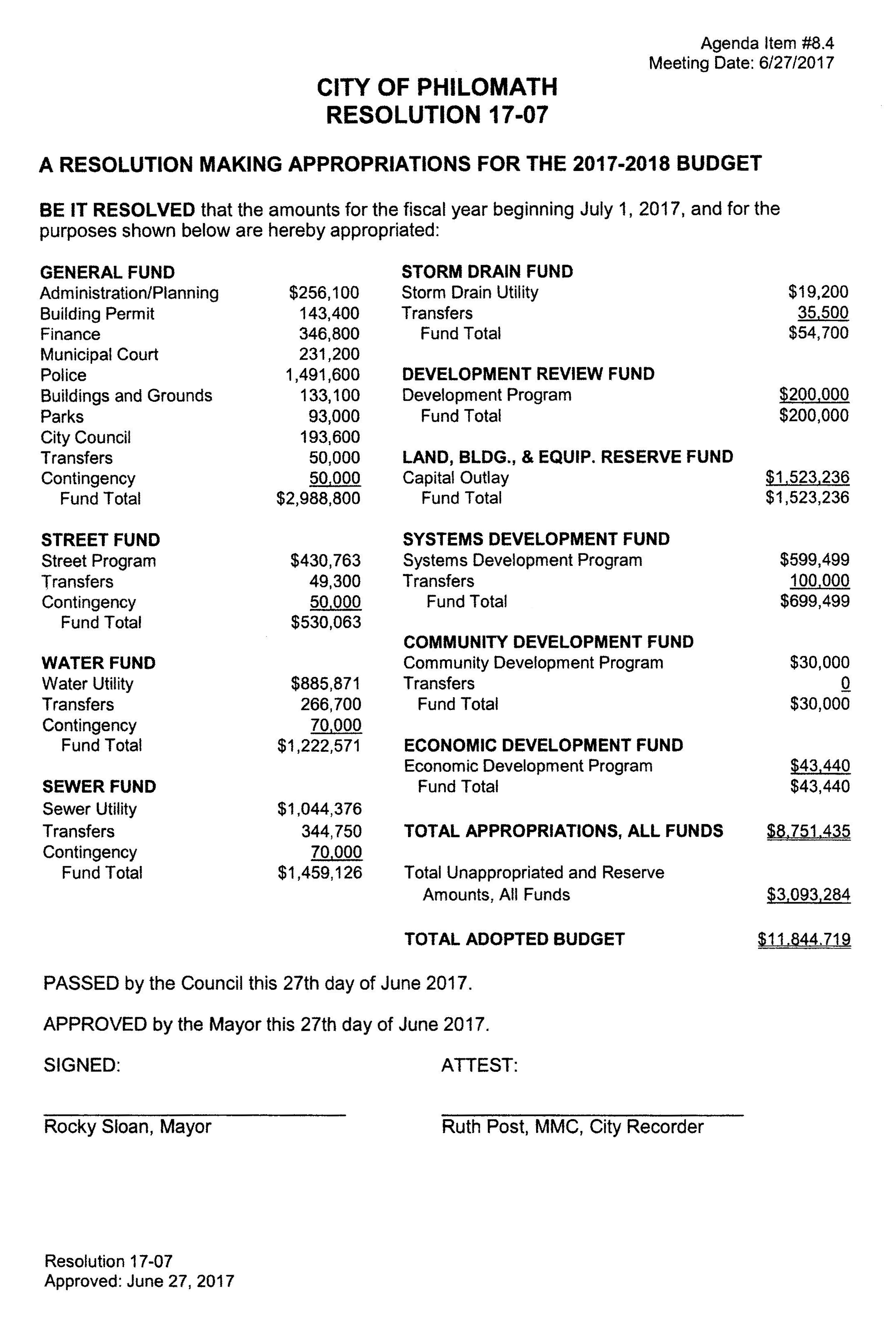2017-18 Final Budget